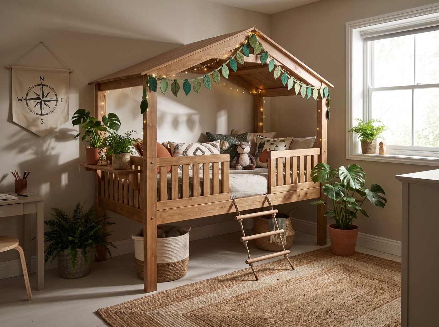 Boomhut Bed Hout, handgemaakt op maat | Uitgezaagd.nl