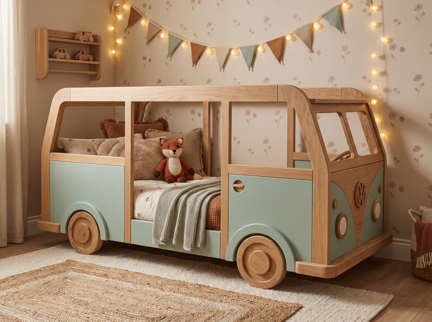 VW Bus Bed Hout, handgemaakt op maat | Uitgezaagd.nl