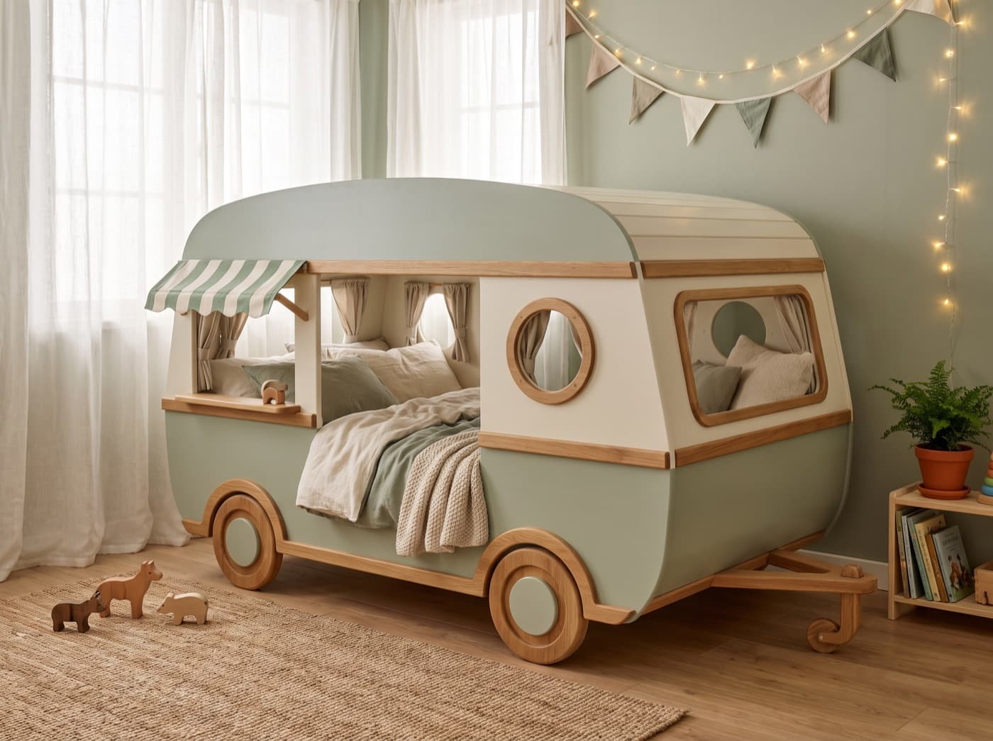 Camper Bed Hout, handgemaakt op maat | Uitgezaagd.nl