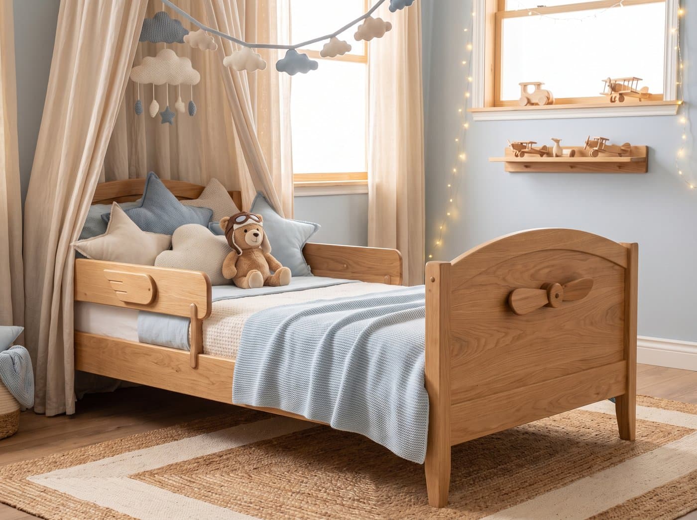 Vliegtuig Bed Hout, handgemaakt op maat | Uitgezaagd.nl