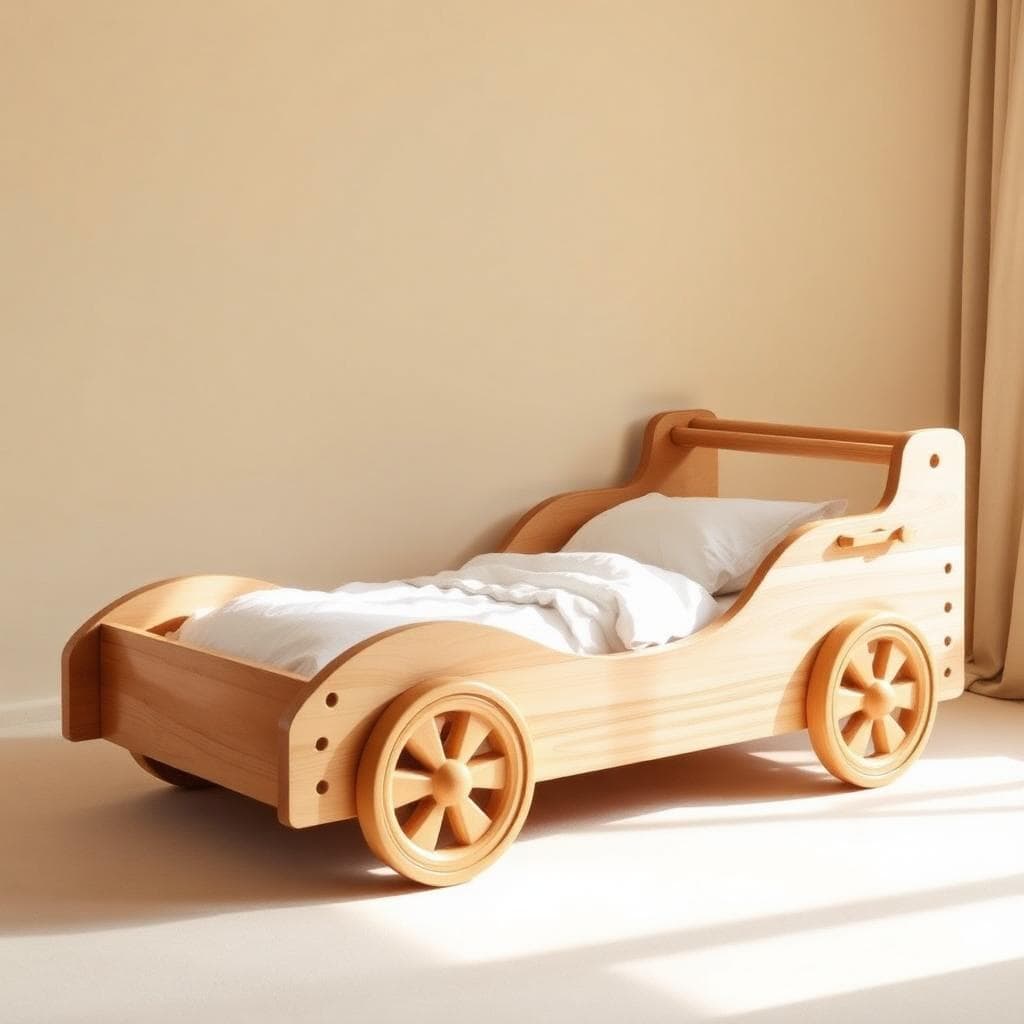 Houten race autobed voor kinderen