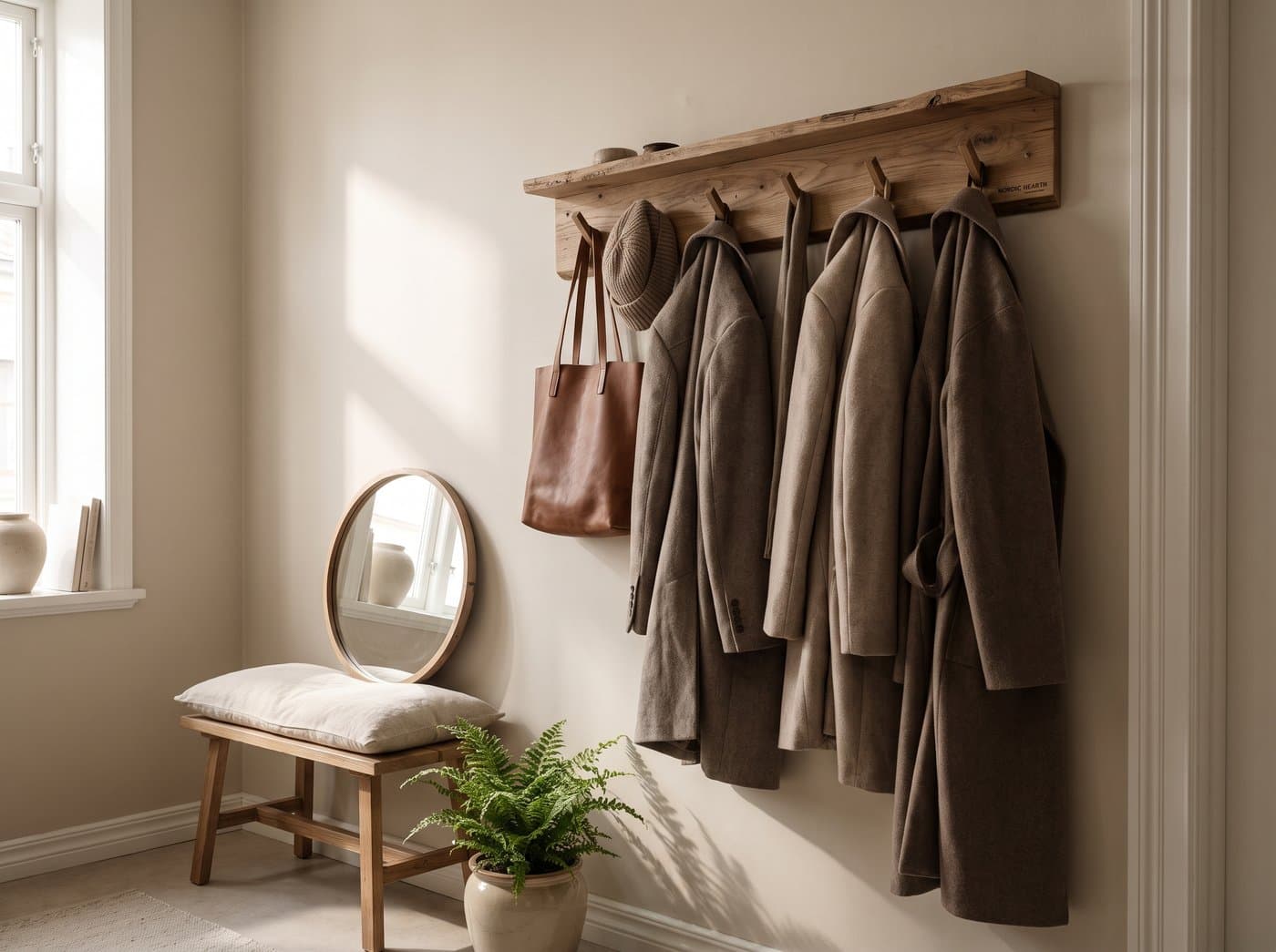 Wandkapstok met Plank - Houten meubels op maat