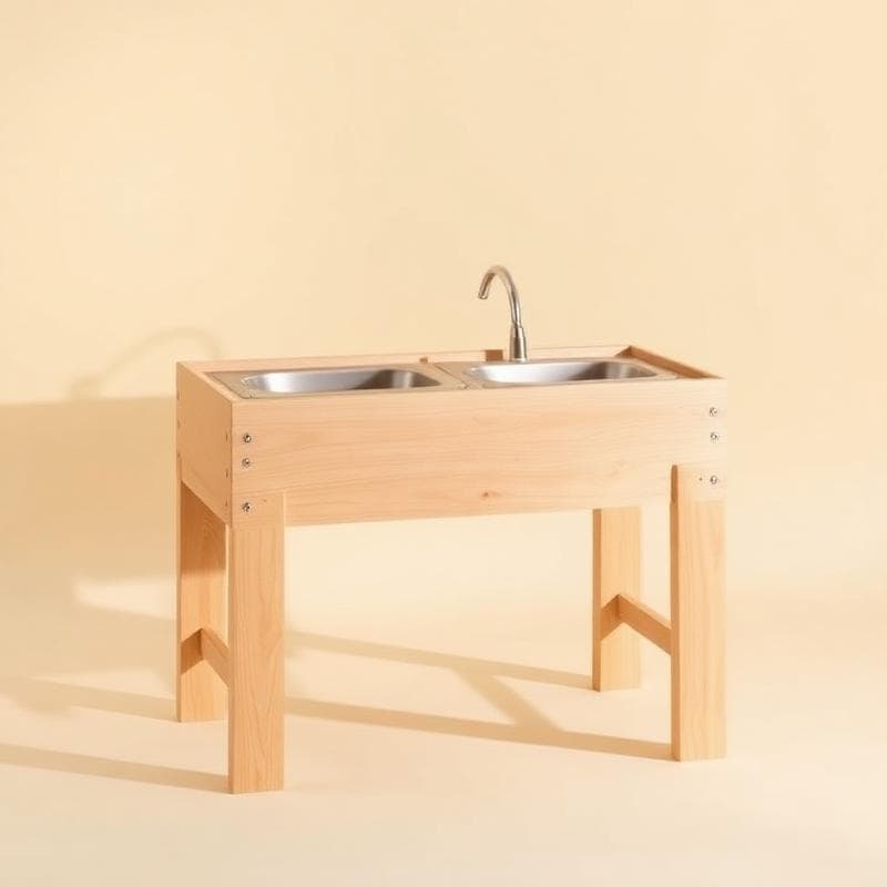 Houten moddertafel voor buiten