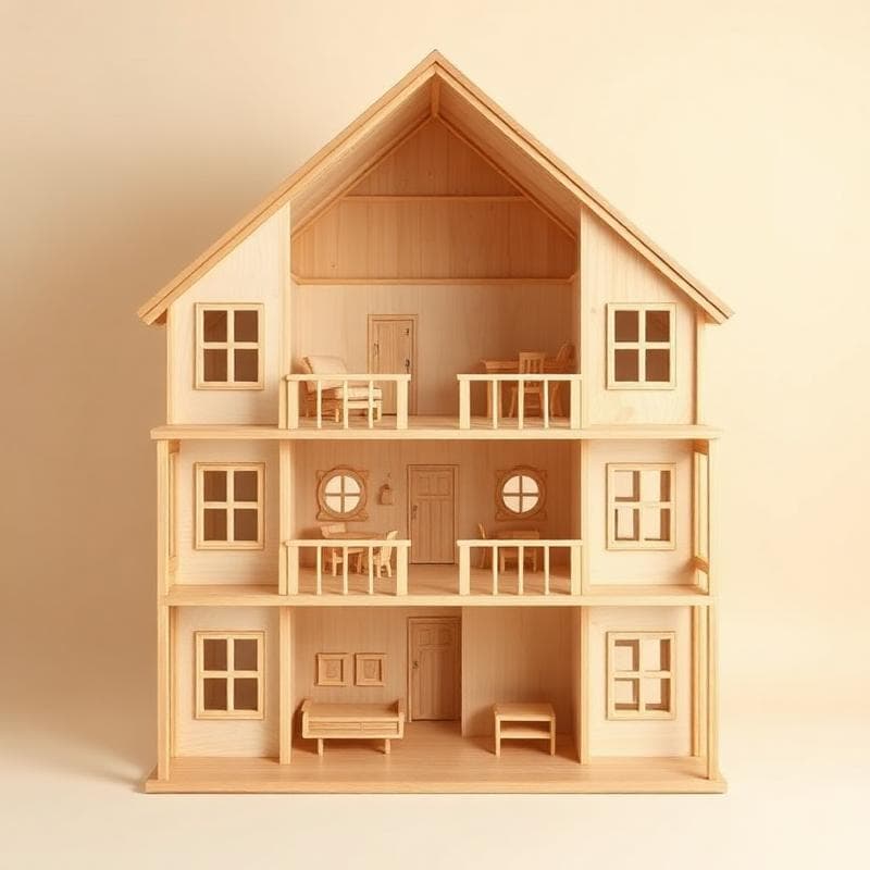 Houten Poppenhuis — Handgemaakt houten kindermeubels op maat | Uitgezaagd.nl