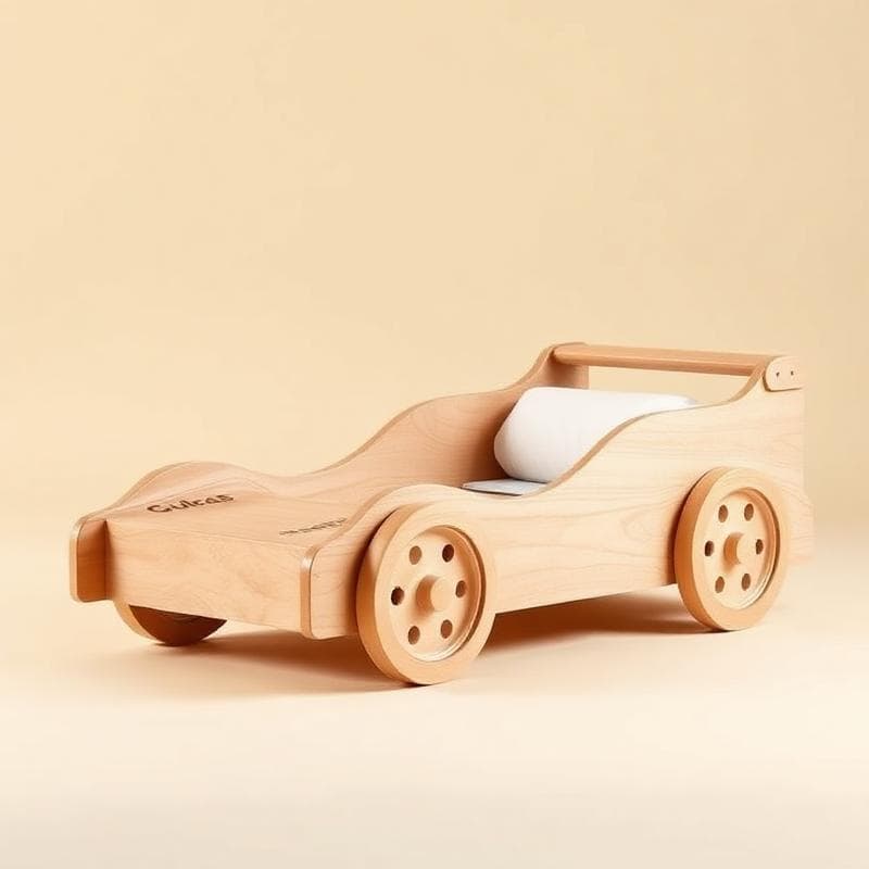 Race Autobed Hout — Handgemaakt houten kindermeubels op maat | Uitgezaagd.nl