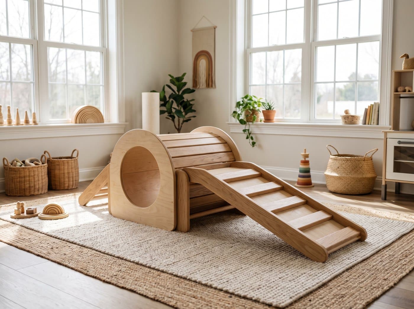 Houten softplay klimmeubels kinderopvang