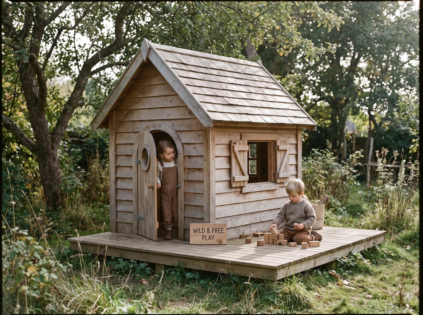 Houten speelhuisje kinderopvang