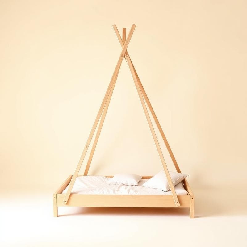 Tipi Bed Hout — Handgemaakt houten kindermeubels op maat | Uitgezaagd.nl