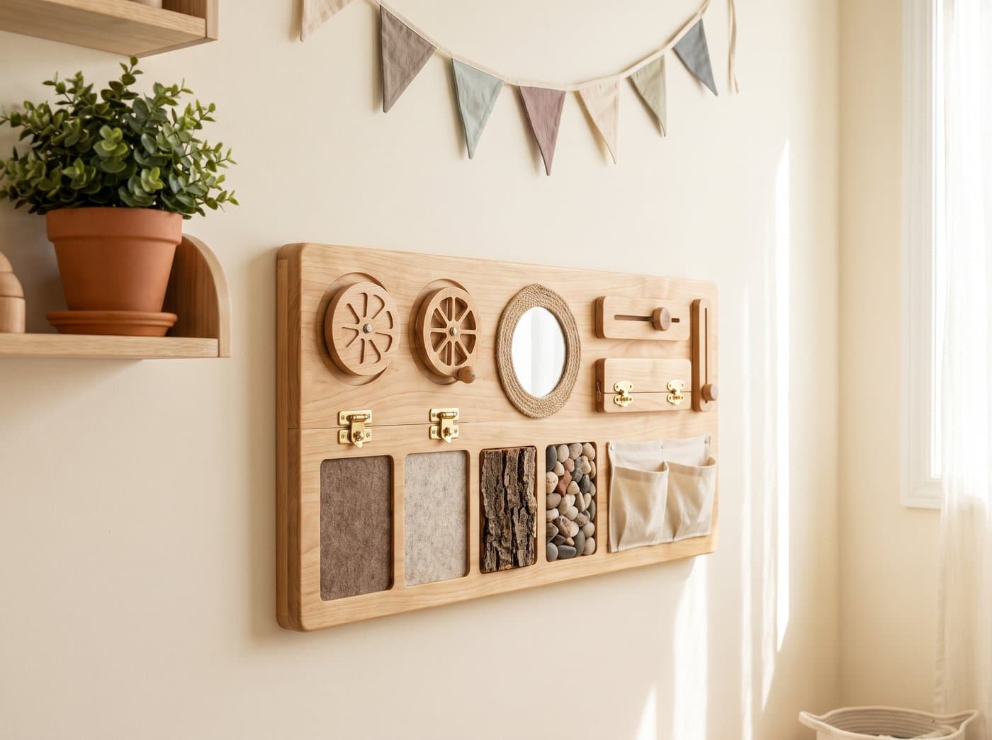 Houten wandspeelborden kinderopvang