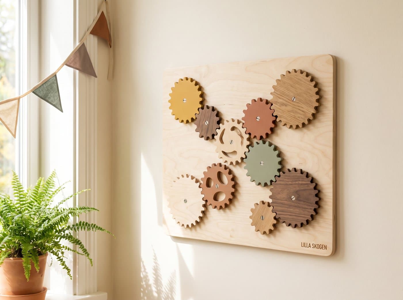 Wandspeelbord Tandwielen